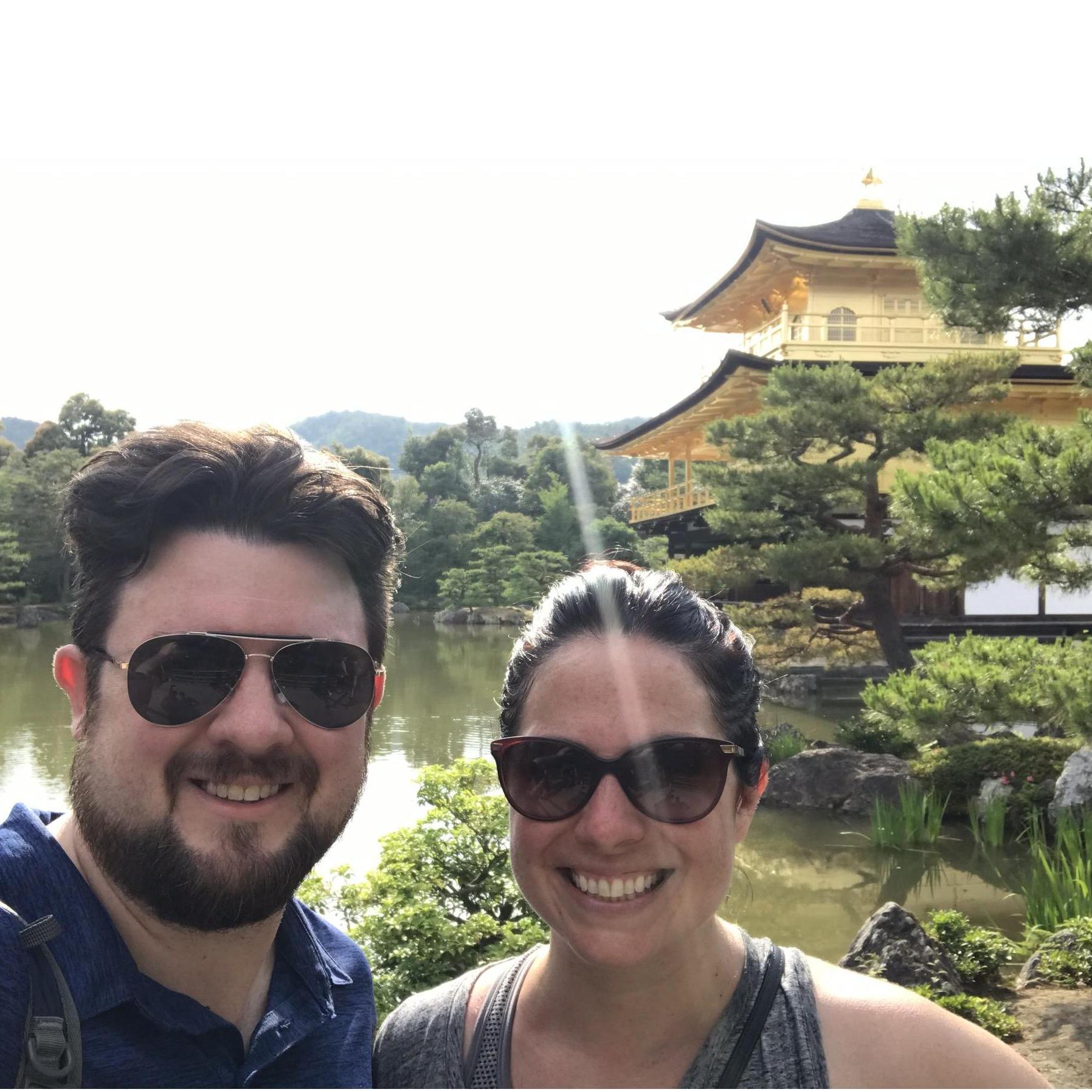 The Golden Temple in Kyoto, it was stunning, and towards the end of our very long and hot bike adventure.