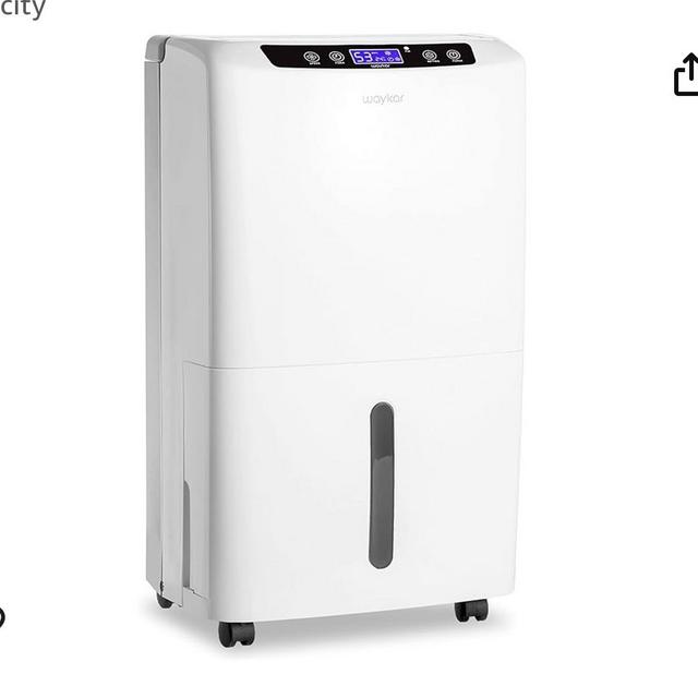 Waykar 2000 Sq. Ft Dehumidifier for Home and Basements, with Auto or Manual Drainage, 0.66 Gallon Water Tank Capacity