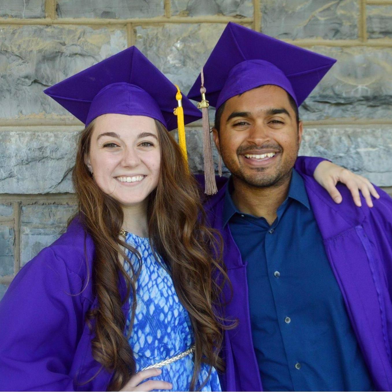 We graduated James Madison University in May 2016. Go Dukes!