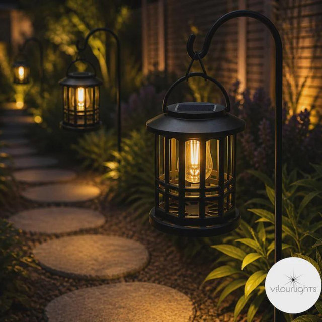 Solar Hanging Lights Outdoor Waterproof Garden Pathway Landscape Lighting