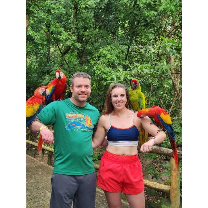 Roatan, Honduras 2022: One of these Tucan's stole Chelsea's earring. Eventually got it back.