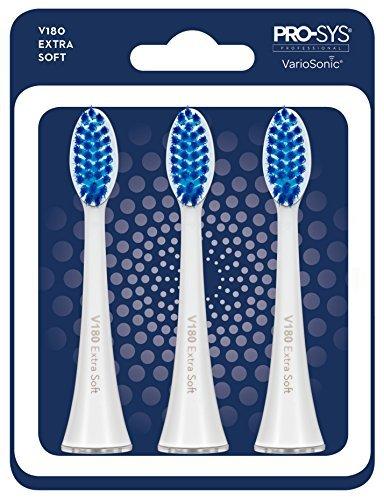 PRO-SYS VarioSonic V180 Extra Soft Replacement Heads, Pack of 3. Also fits Burst Brush!