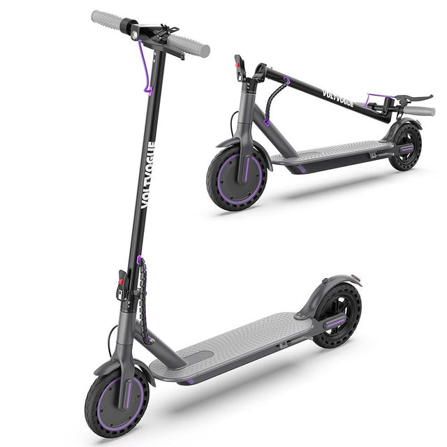 VOLTVOGUE Electric Scooter – 19/9 MPH Max Speed, 6.5"/8.5" Honeycomb Solid Tires, 250W/350W Motor,9-12 Miles Range, Foldable Commuter Scooter with Rear Drum Brakes，APP