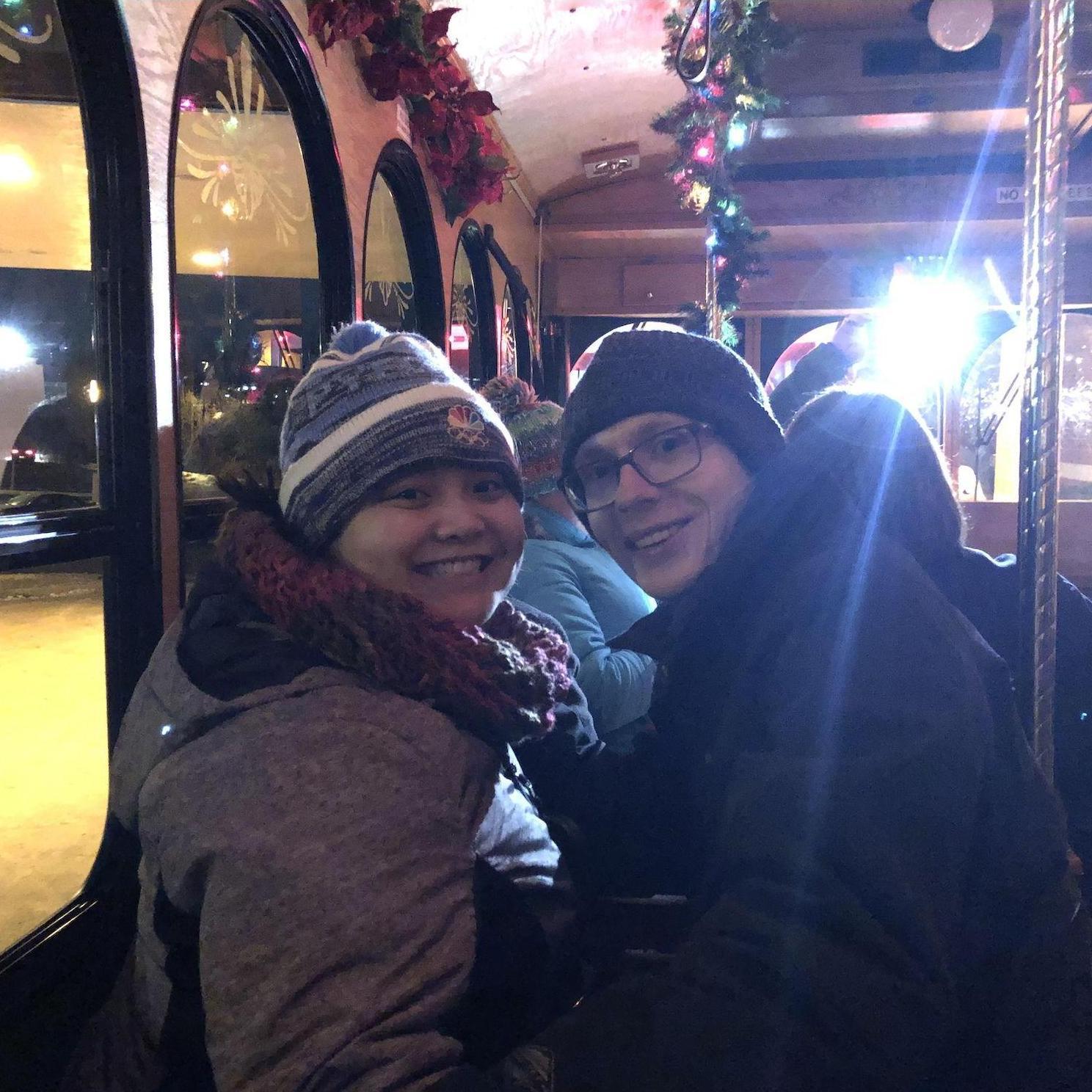 On a Holiday Lights bus tour (2018)