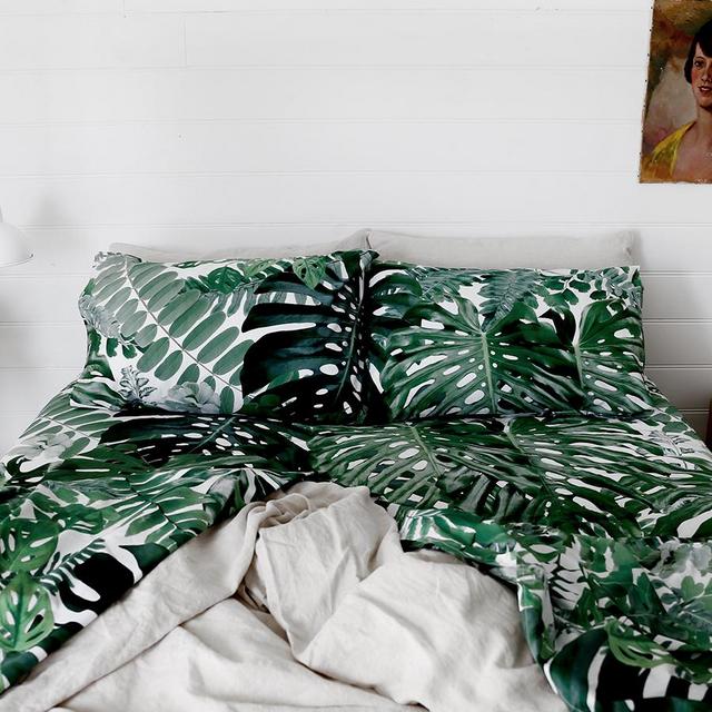 Monstera King Size Bedding - Fitted Sheet only