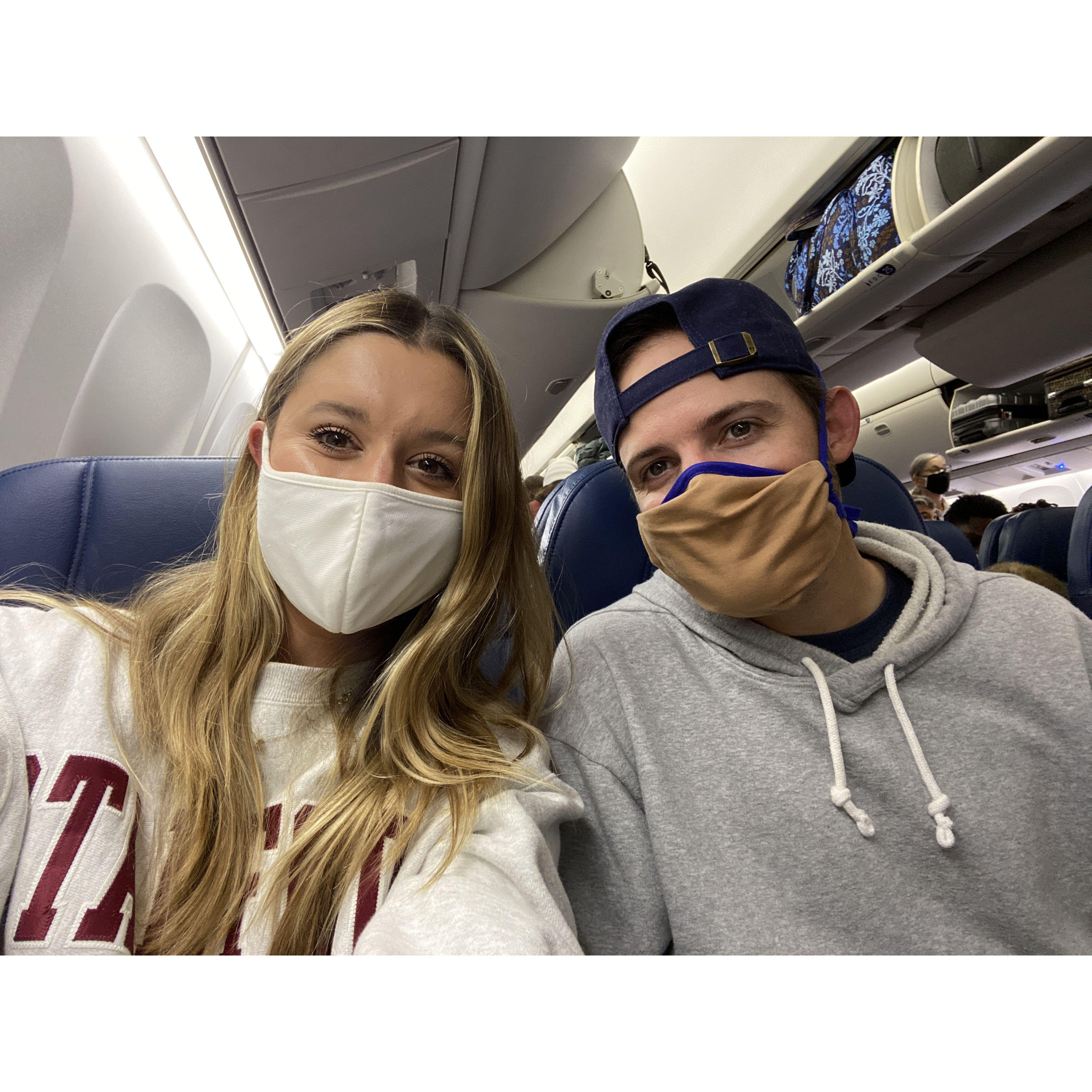 Many many flights to visit loved ones