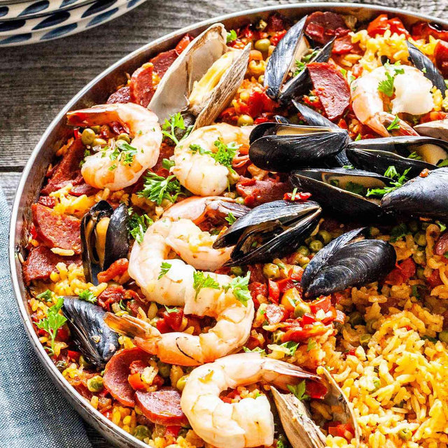Let us try traditional Spanish paella!