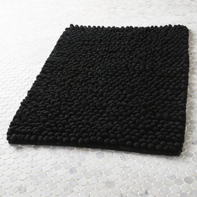cirrus black bath mat