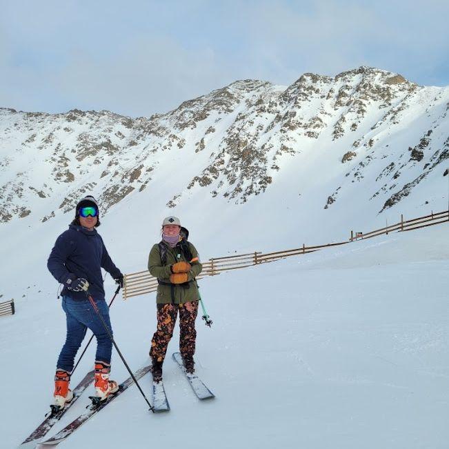 Eric convincing Narelle walking uphill is fun.
