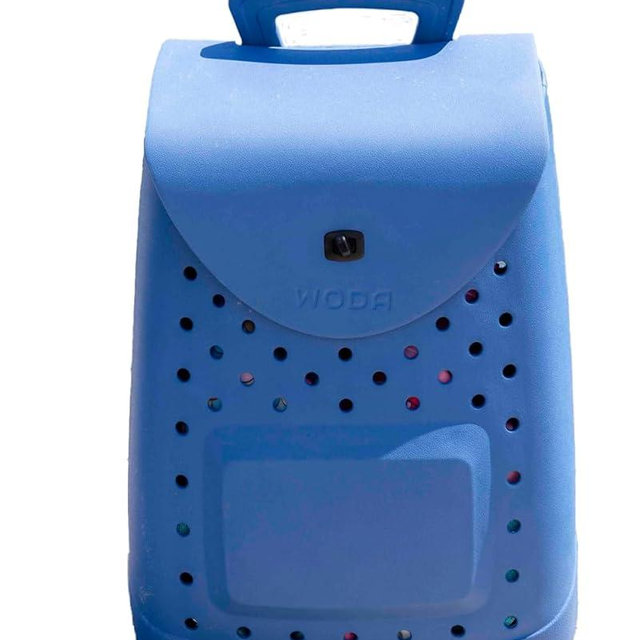 Woda Bag The Ultimate EVA Backpack | Washable, Lightweight and Durable | Zipper Pocket Dry Bag, For Beach, Pool, & Boat (High Tide Blue, Original Woda Bag)