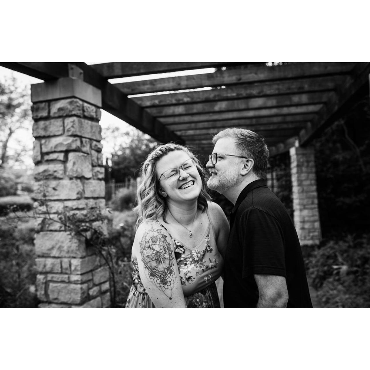 When the photographer says “whisper something in her ear” and he makes the weirdest noise ever!
