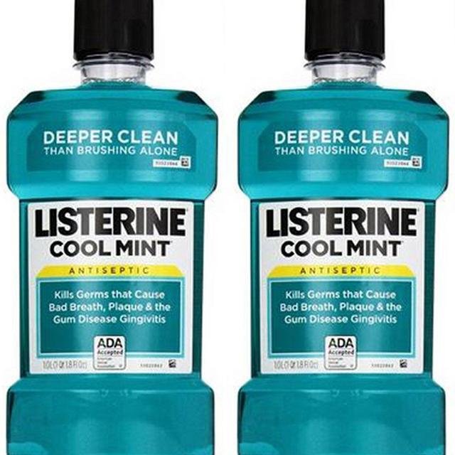 Listerine Antiseptic Mouthwash, Cool Mint - 33.8 oz - 2 pk