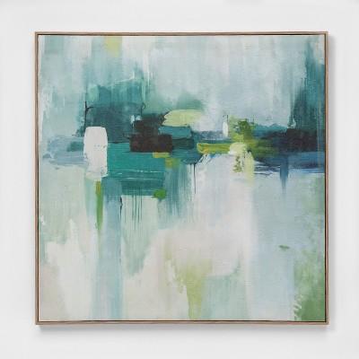 33"x33" Abstract Brush Strokes Framed Wall Poster Print - Project 62™
