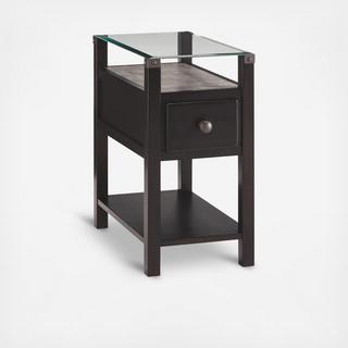 Diamenton Glass Top End Table