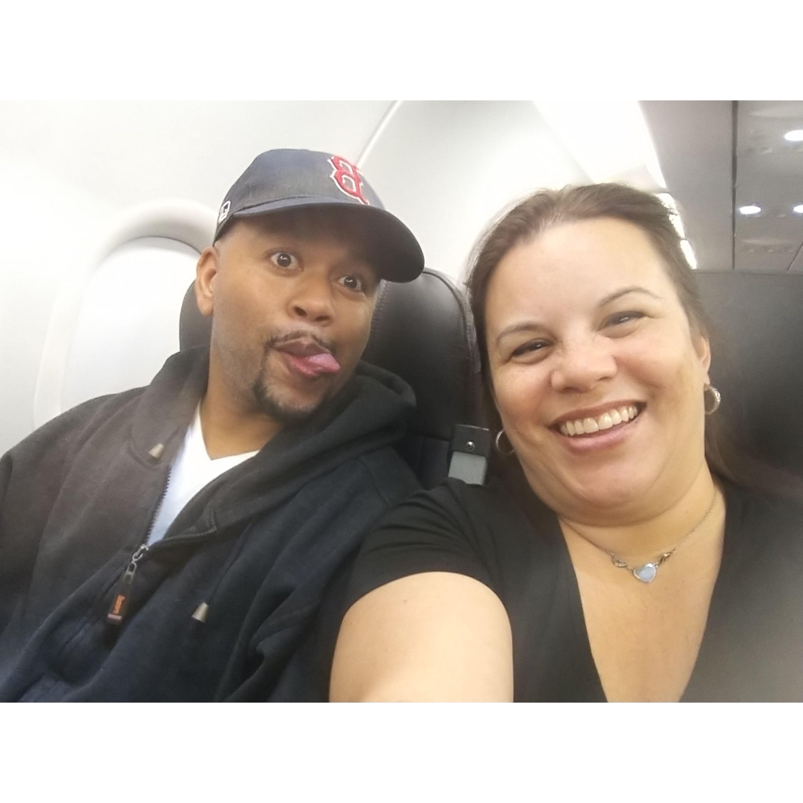Getting crazy on a flight to Vegas