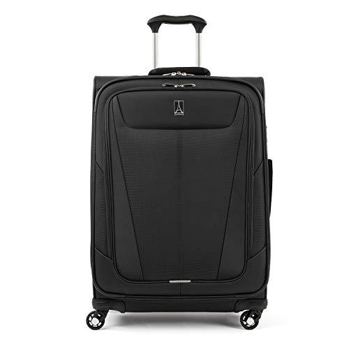 Travelpro Maxlite 5 Lightweight Checked Medium 25" Expandable Softside Luggage Black, 25-Inch