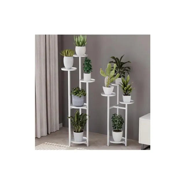 Indoor Blumenst?nder mit 4-Layer-Pflanzenst?nder-Rack, Pflanzenst?nder Metall, Blumentreppe, Blumenbank, Blumenregal Indoo, Einfach zu installierter