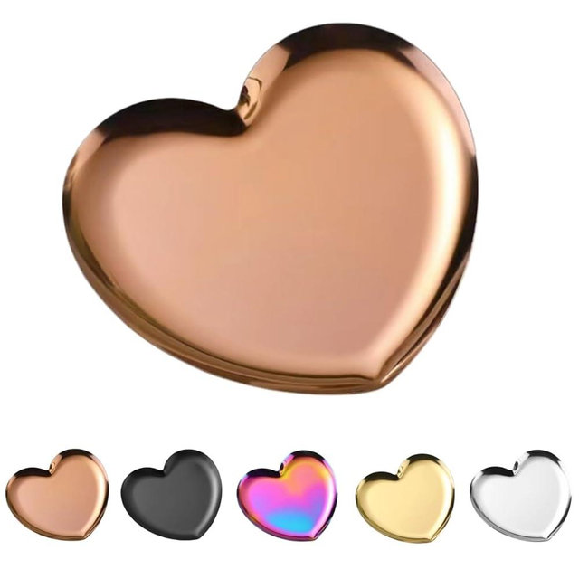 Stainless Steel Spoon Rest for Stove Top, Cute Spoon Rest for Kitchen Counter, Cooking Spoon Holder for Kitchen Counter, Utensil Rest for Spoon Spatula Ladle or Tong, 1 PCS (Heart, Rose Gold)