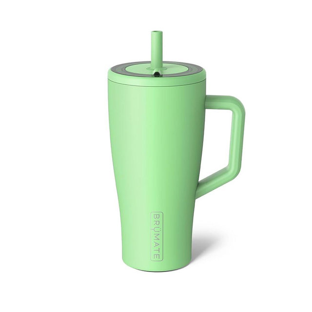 BrüMate Era 30 oz Tumbler with Handle and Straw | 100% Leakproof Insulated Tumbler with Lid and Straw | Made of Stainless Steel | Cup Holder Friendly Base | 30oz (Kiwi)