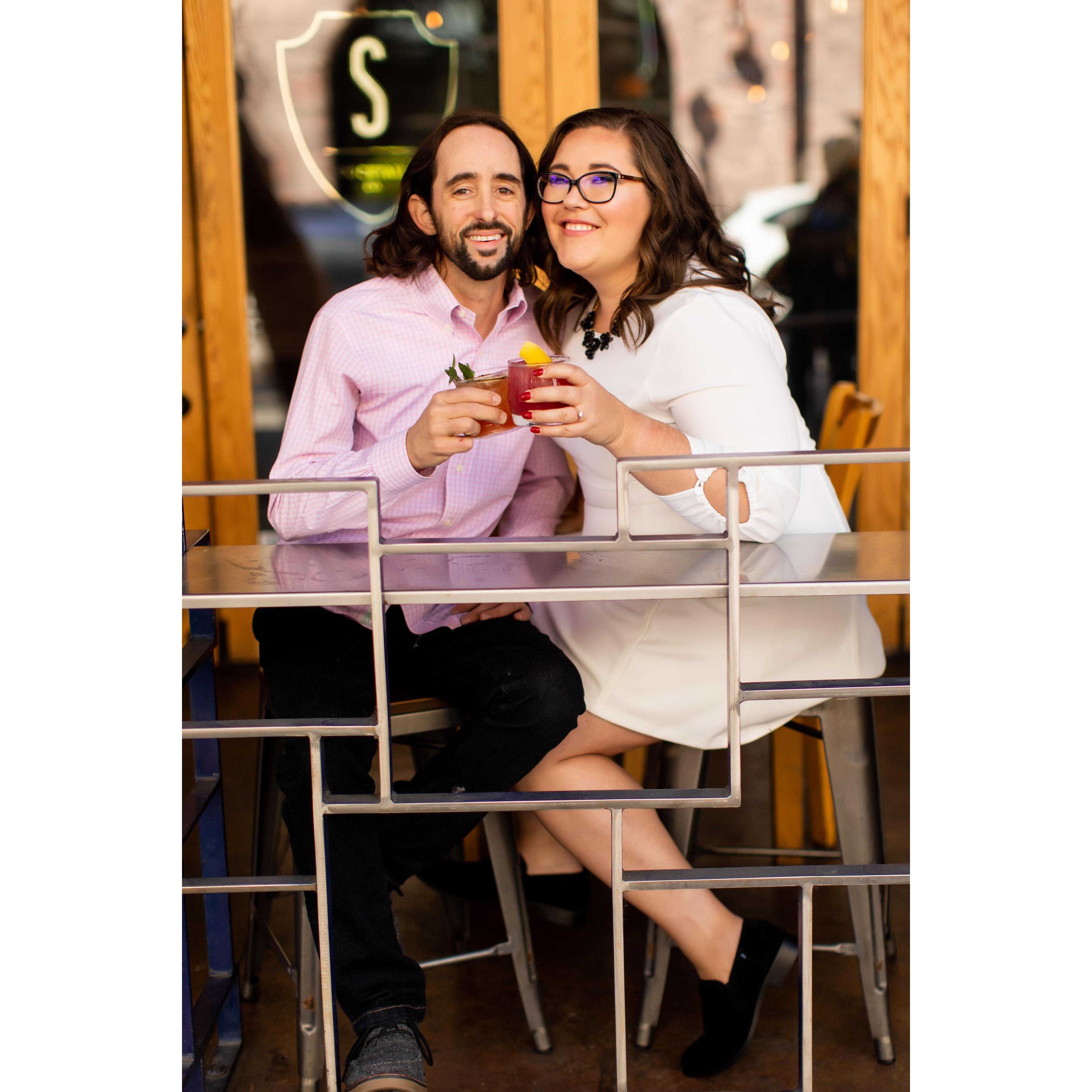 Engagement photos at Sidecar 2/29/20