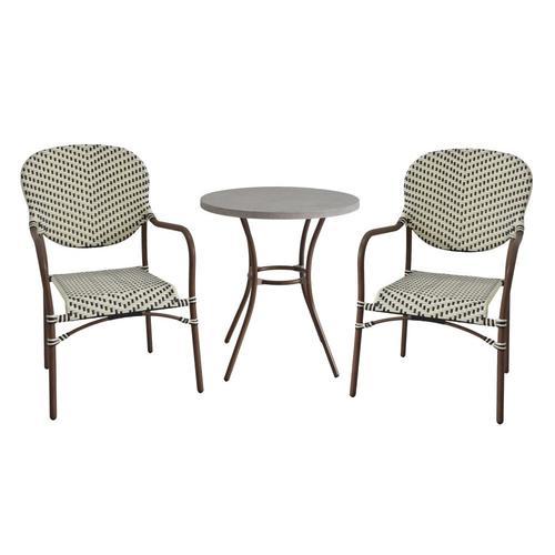 Style Selections YORKFAIRE 3-Piece Brown Frame Bistro Patio Set with Bistro