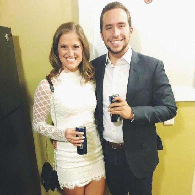 New Year Eve 2015 in Grand Rapids, MI. We're standing in Greg's college house he rented with four other smelly boys. The kitchen was the size of my thumb.