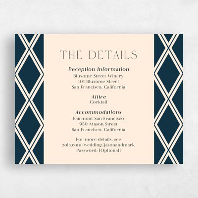 Navy Blue Wedding Enclosure - Diamant