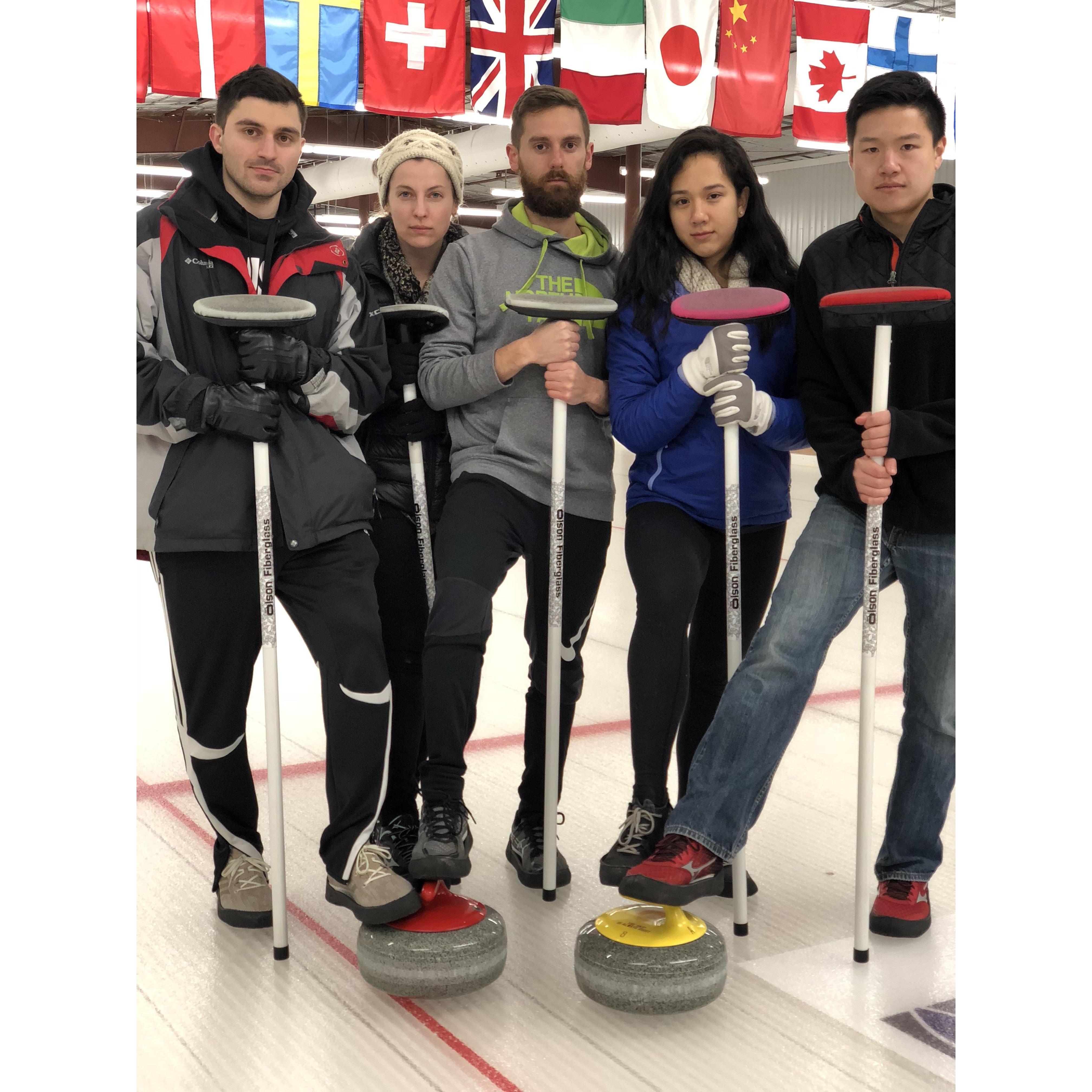 Year 2 - Learning to curl with medical school friends!
