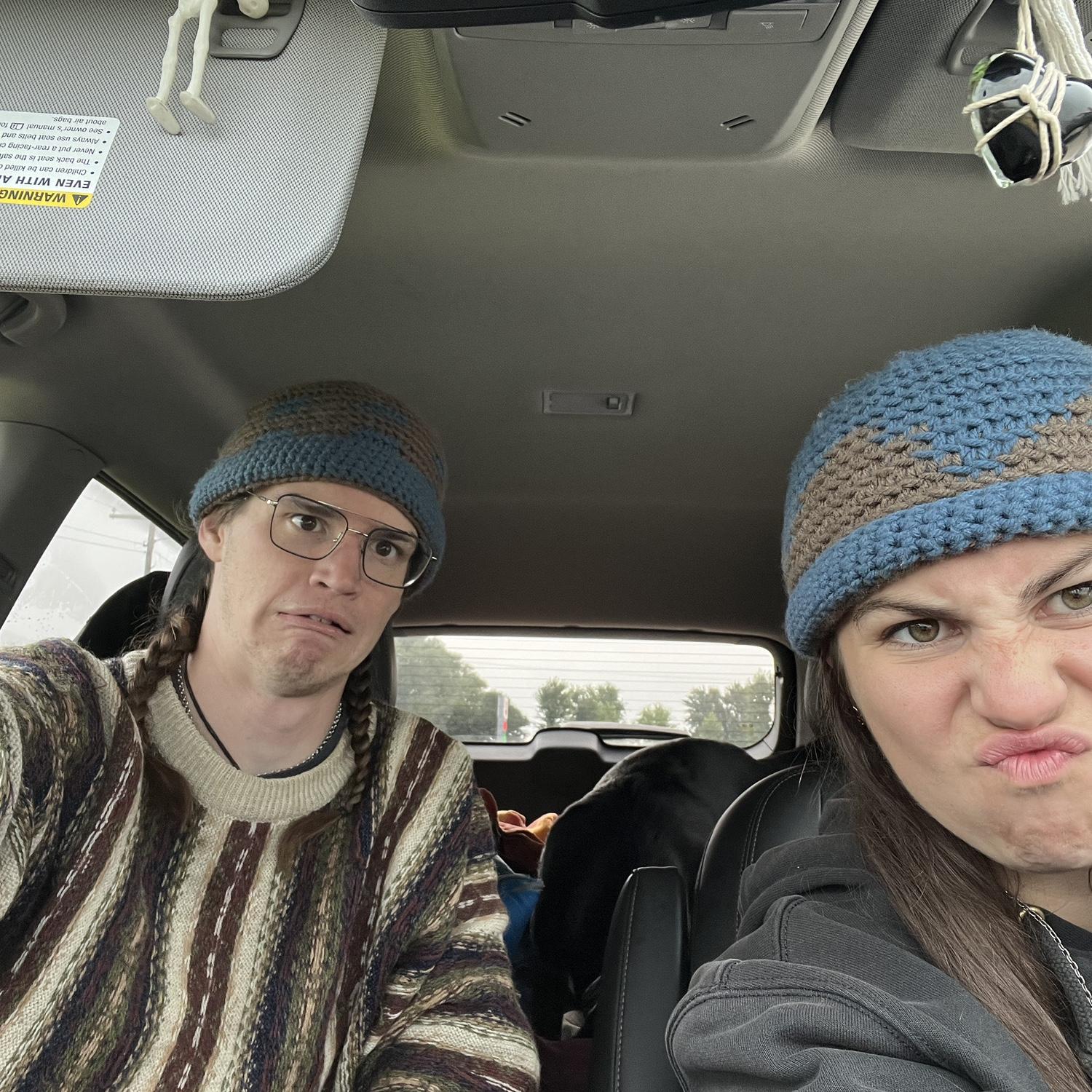 Matching Skylar hats