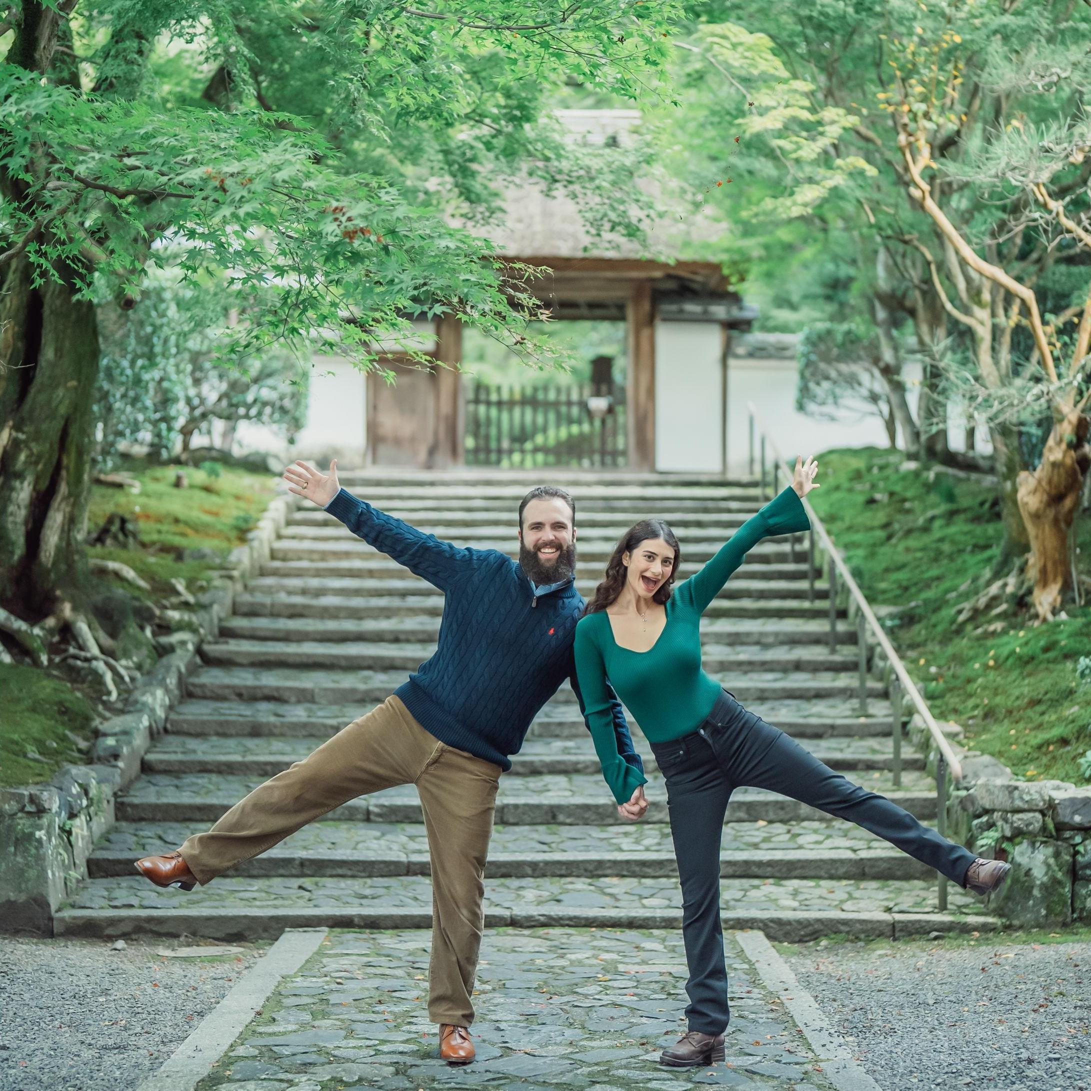 Right After John Proposed To Paria, Kyoto, Japan, 2024.