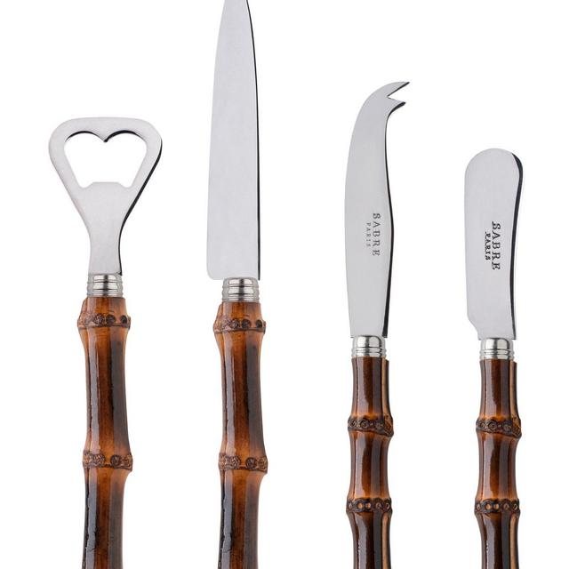 Dark Bamboo Four-Piece Aperitif Set