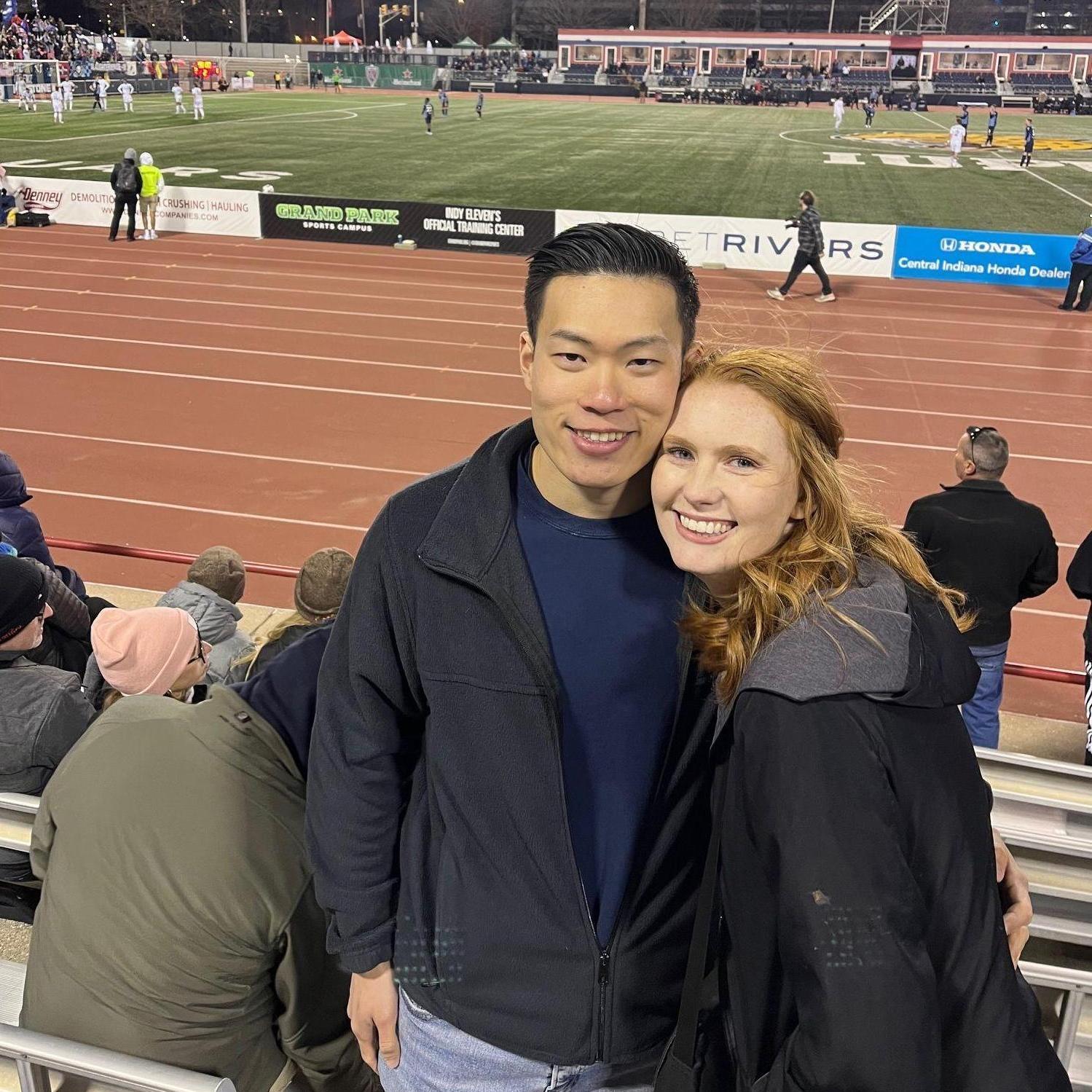 Our first photo together. We were on our 3rd date at the Indy Eleven game