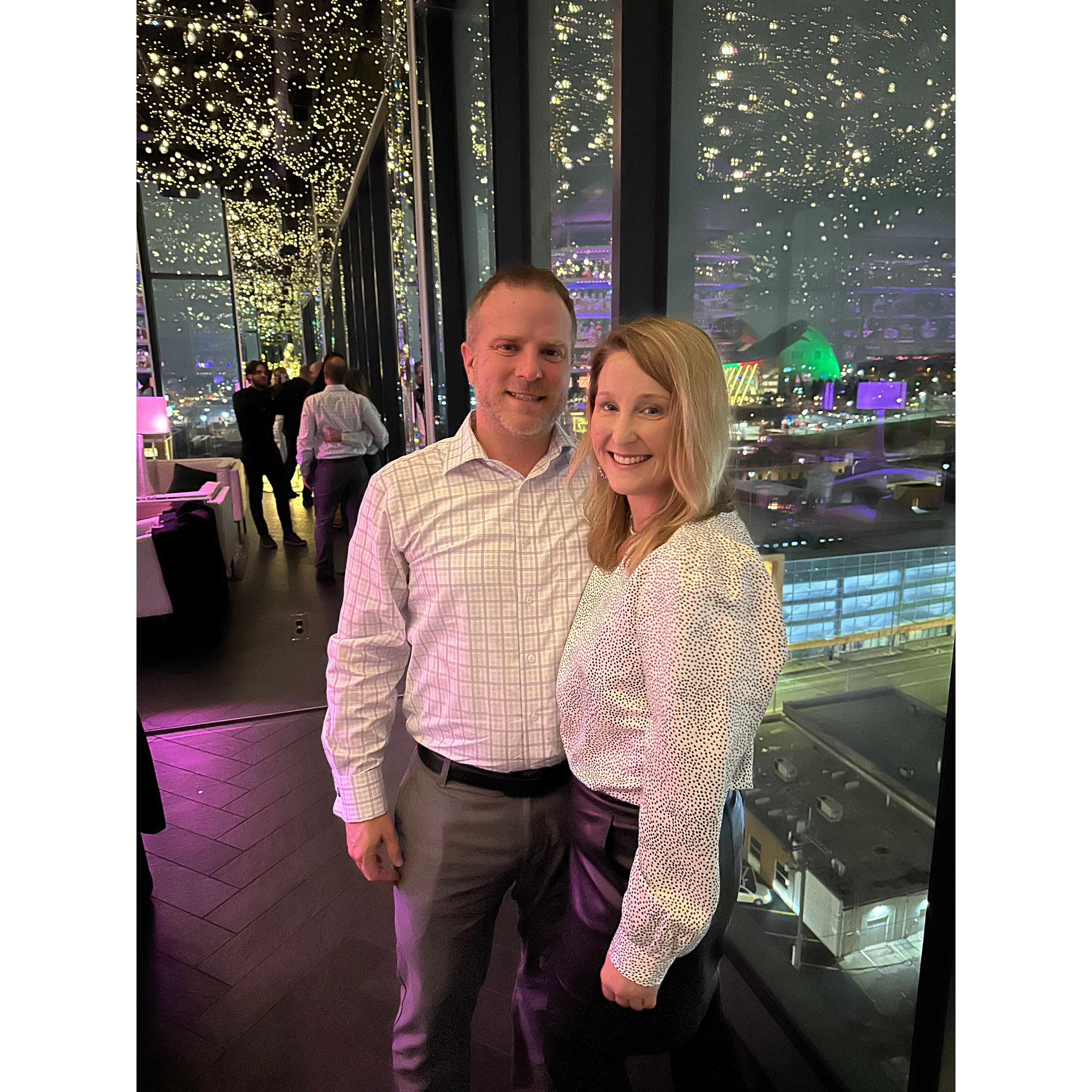 Celebrating one year together downtown Kansas City