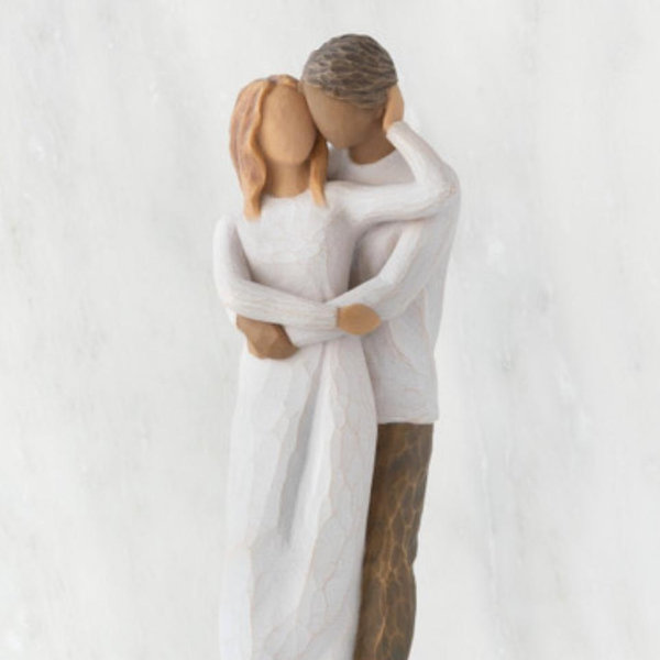 Willow Tree- Together (woman: lighter skin, man: darker skin)