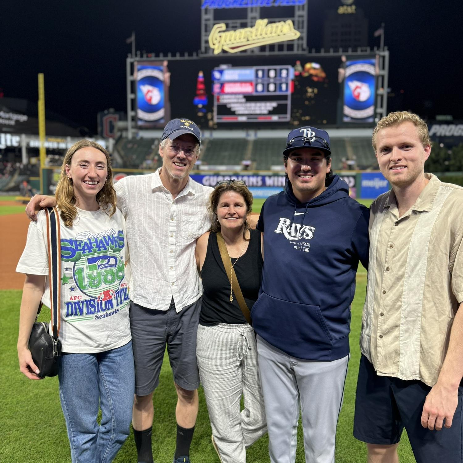 Cynthia and Steve flew to Cleveland to watch Austin, one of Kieran's childhood friends play in the MLB against the Guardians.