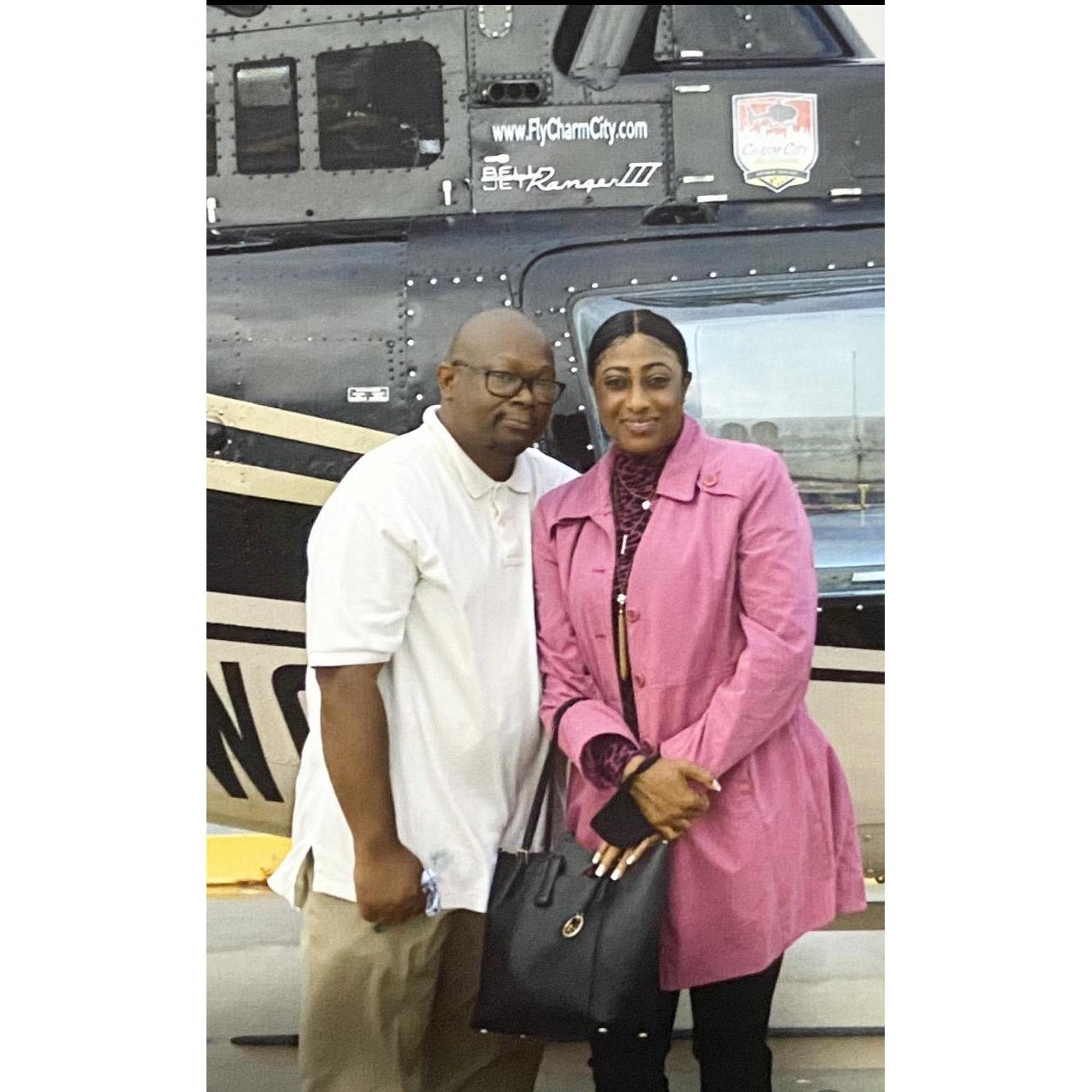 Love is in the air... Our first helicopter ride over Baltimore