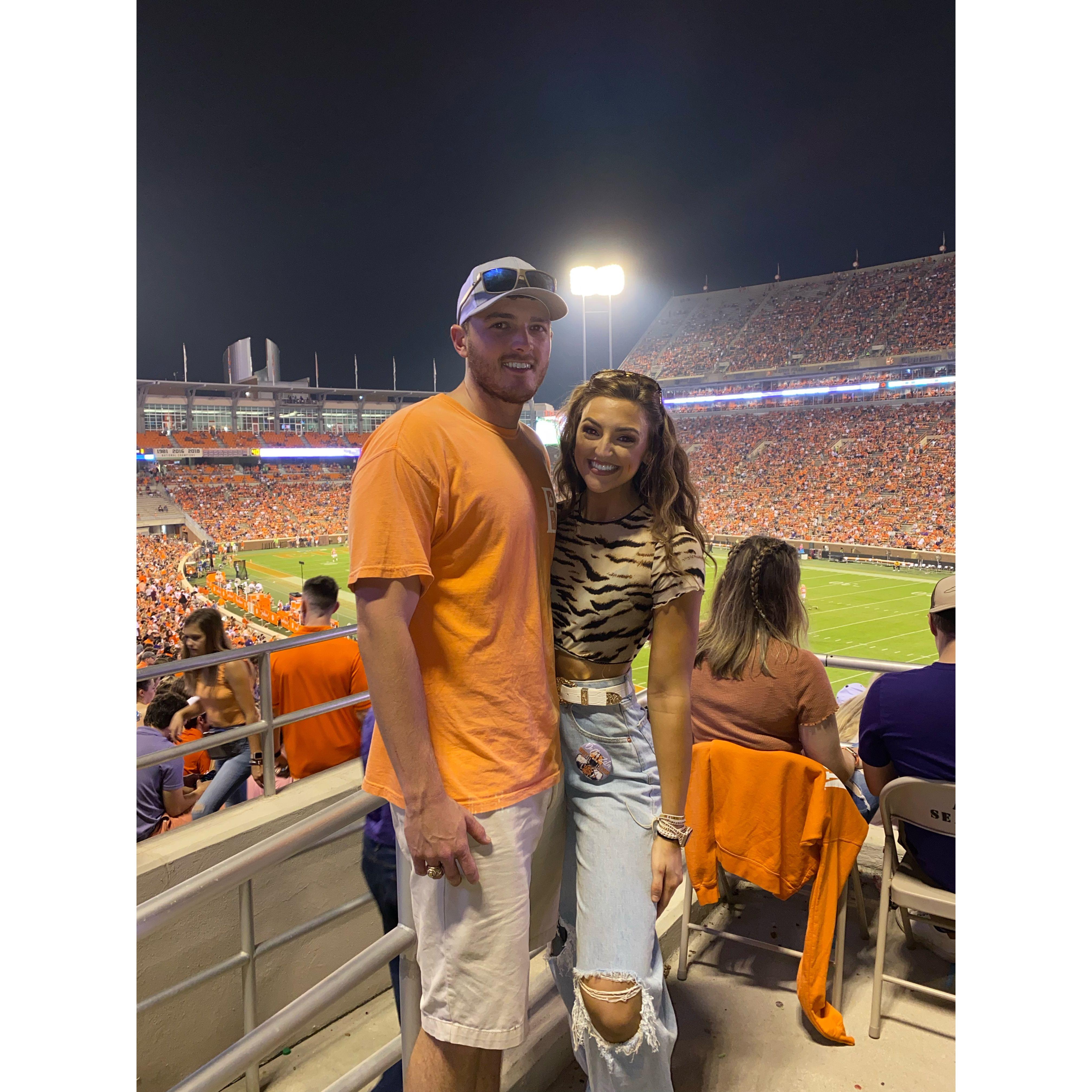 The last time we celebrated Tiger football with one of us being a student!
