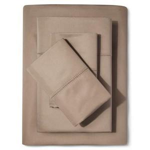 Supima Classic Hemstitch Sheet Set (King) Light Peet 700 Thread Count - Fieldcrest™