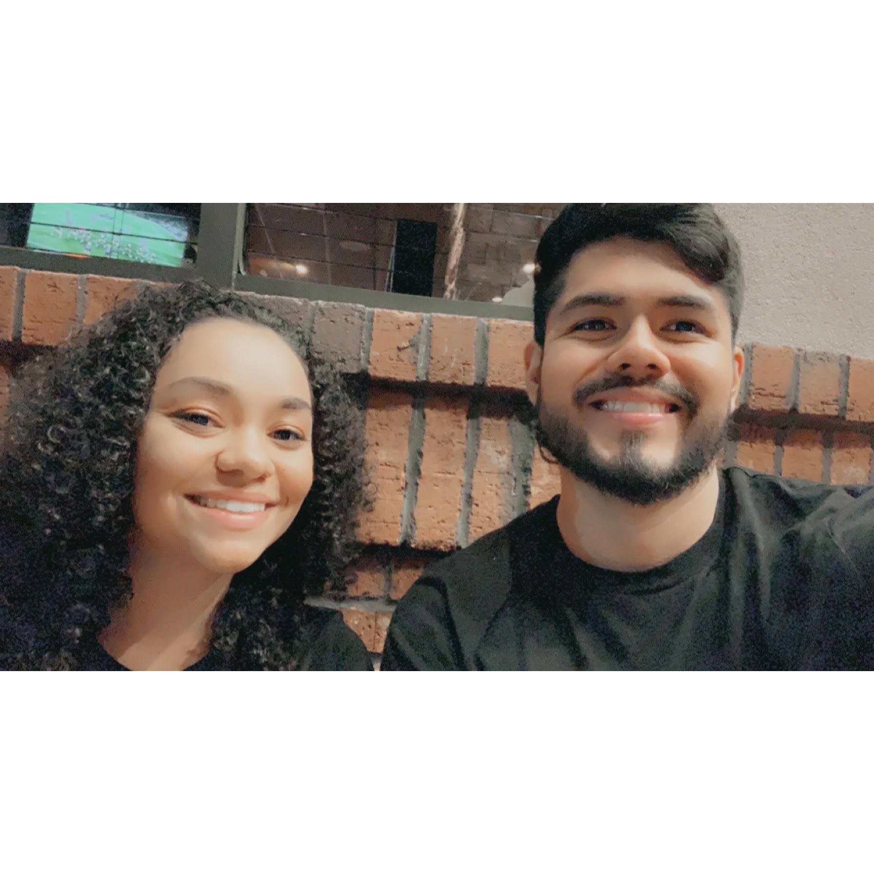 Our first two photo together/ the night we met