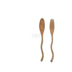 Wavy Salad Spoon & Fork