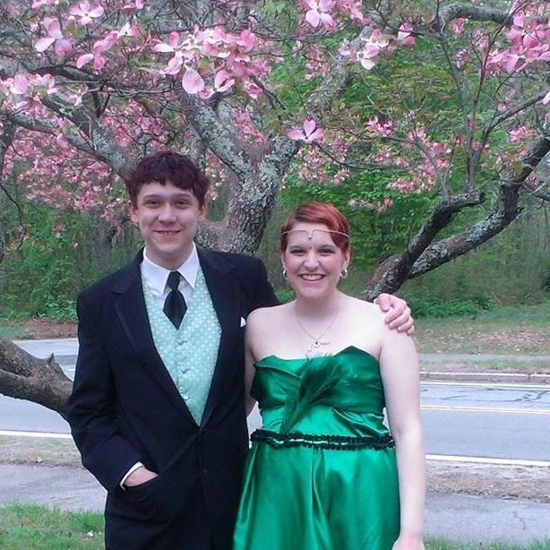 Casey's senior prom, 2014 (age: 17)