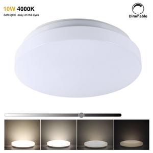 10W Flush Mount Ceiling Light, S&G 10 Inches Dimmable LED Ceiling Light, 4000K Daylight White