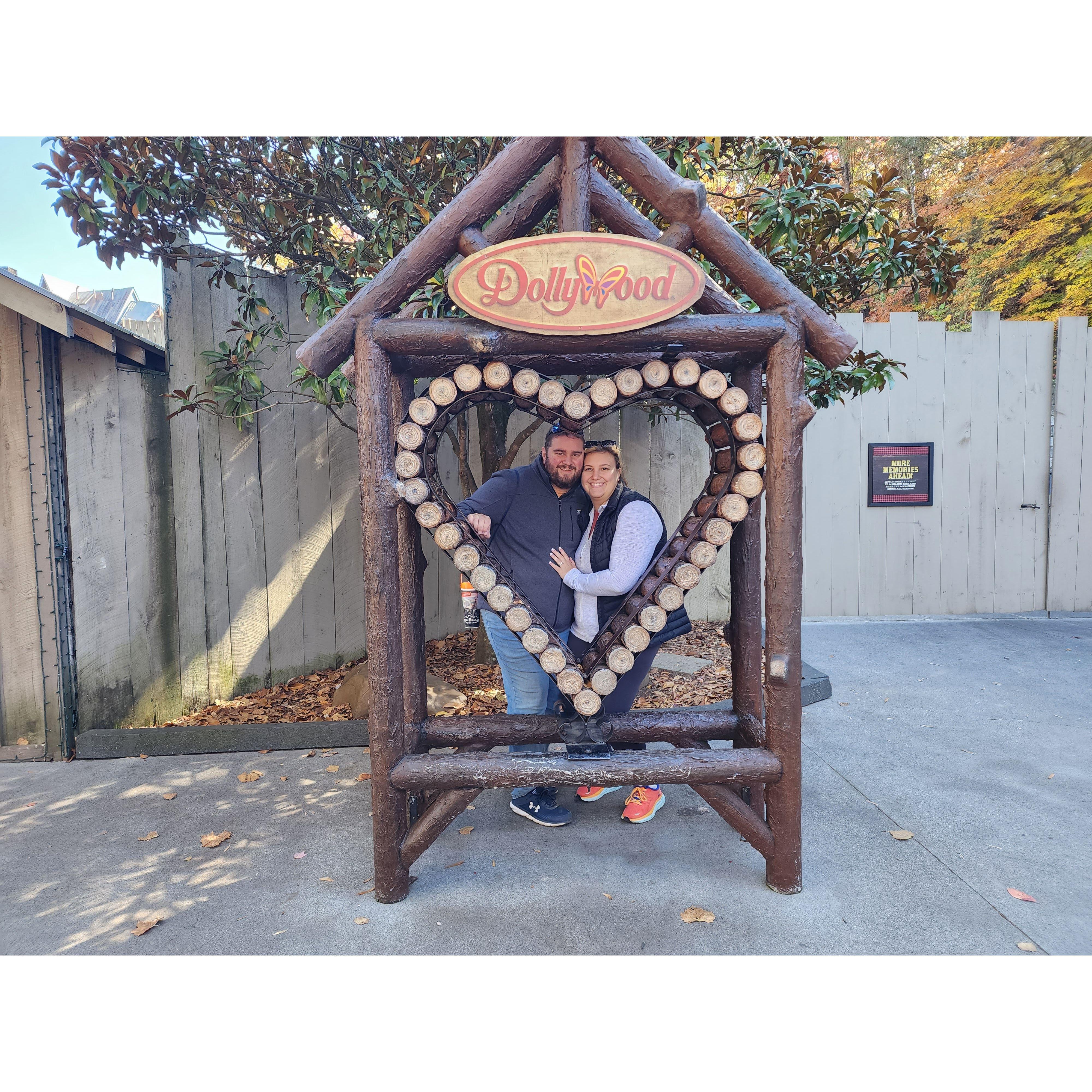 Celebrated our engagement at Dollywood