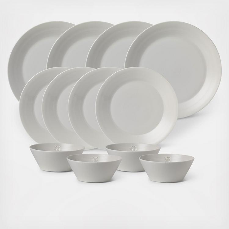 Solid Black 12-Piece Dinnerware Set