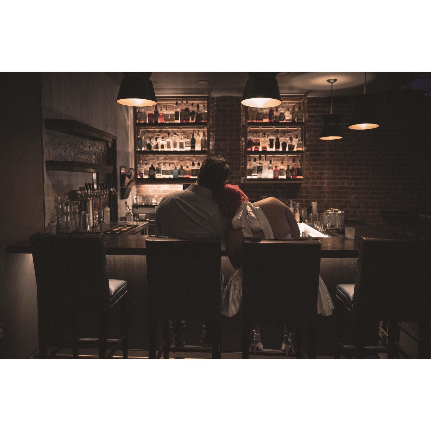 A sweet photo of us at our favorite neighborhood tavern.