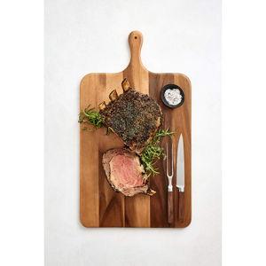 Tondo Acacia Rectangle Serving Board + Reviews | Crate & Barrel