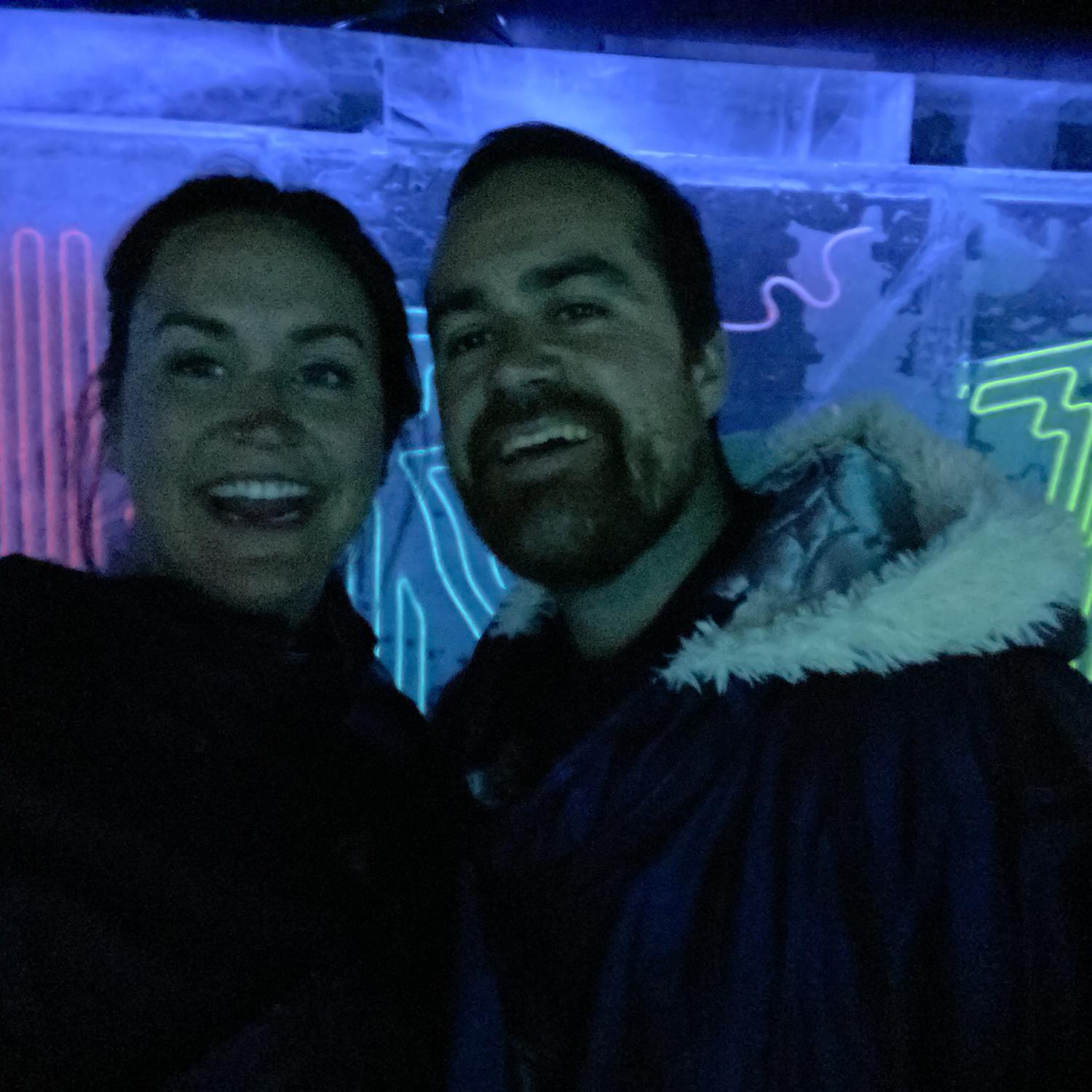 The Ice bar in Stockholm kept these two hot little cuties real cool. 🥶