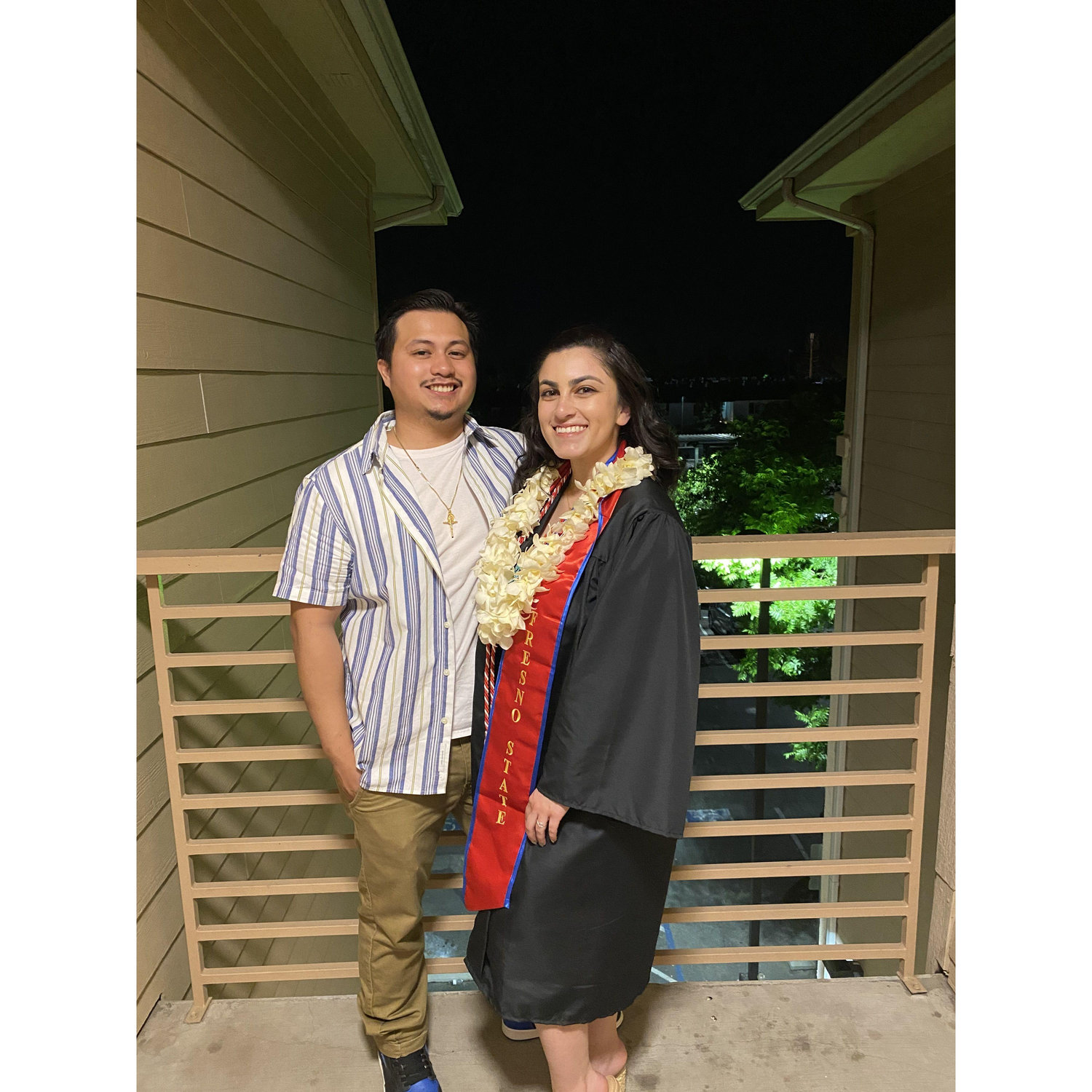 When Alyssa had her graduation ceremony at Fresno State (in 2021)