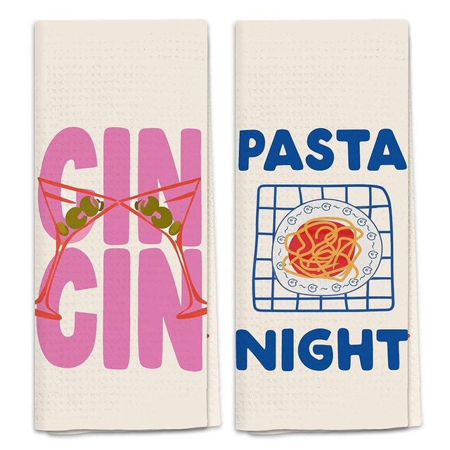 QGFM Italian Kitchen Towels, Italian Kitchen Decor, Bar Towels for Kitchen Bartender, Retro Dish Towels for Hand Towels for Kitchen, Aesthetic Kitchen Decor, 16x24 Inch