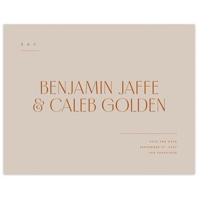 Canvas Tan, Brown Wedding Digital Save the Date - Mendoza Landscape